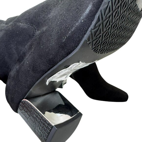 Donald Pliner Florish Stretch Square Toe Block Heel Tall Boots •Size 9M • NWT - Picture 12 of 16